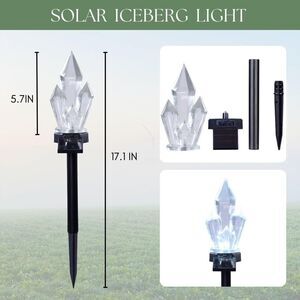 Crystal Solar Path Light, Garden Decor Outdoor Solar Lights for Yard